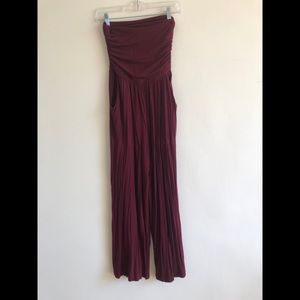 Burgundy jumpsuit